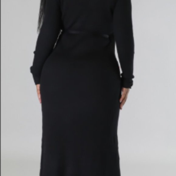 Wrapped Ribbed Long Cardigan Dress Brand New - Picture 7 of 9